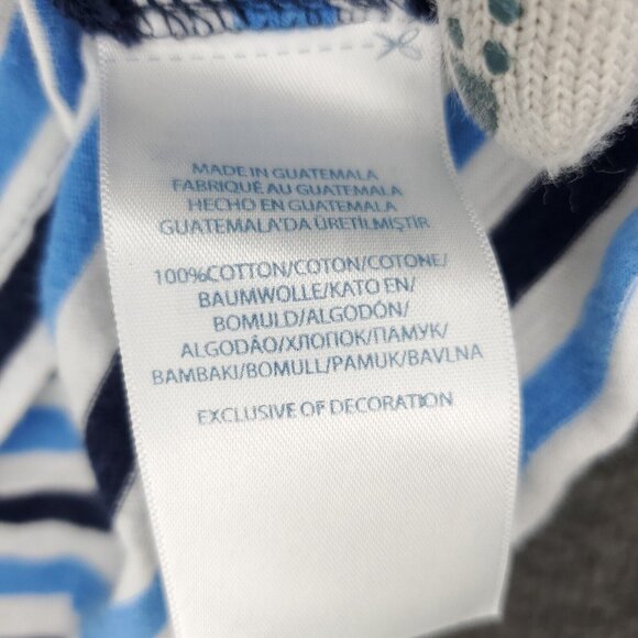 Ralph Lauren T-shirt Baby Boys 9M Months Blue White Short Sleeve Striped - Picture 4 of 9